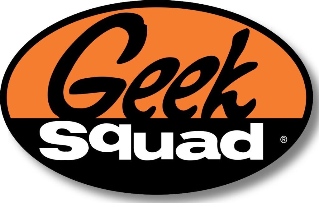 An example of a brand using contrast while differentiating itself (Geek Squad).