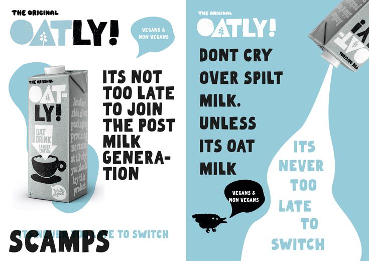 Another example of Oatly’s clever copy inline with their brand.